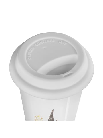 Mr. & Mrs. Panda Kaffeebecher To Go Fledermaus Zauberer mit Spruch in Weiß