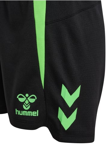 Hummel Verstellbare Taille Kurze Hose Hmllead Kinder in BLACK/GREEN GECKO