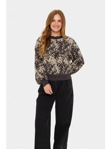 SAINT TROPEZ Strickpullover NahlaSZ Oversize fit in Gunmetal Melange