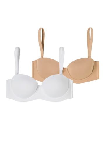 Schiesser Bügel-BH Bandeau mit Schale - Unique Micro in weiss-maple