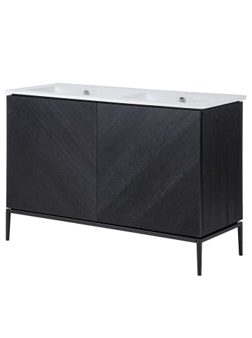 home24 Doppelwaschtisch IKON in Schwarz