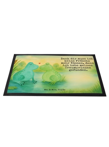 Mr. & Mrs. Panda Schmutzfangmatte Frosch Liebe Design mit Spruch in Weiß