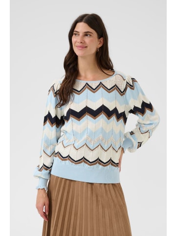 Cream Strickpullover CRNetes Regular fit in Cashmere Blue Zigzag