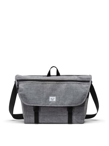 Herschel Cove Messenger - Umhängetasche 16" 38 cm (grid-black) in raven crosshatch