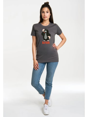 Logoshirt T-Shirt Der kleine Maulwurf Krtek in grau