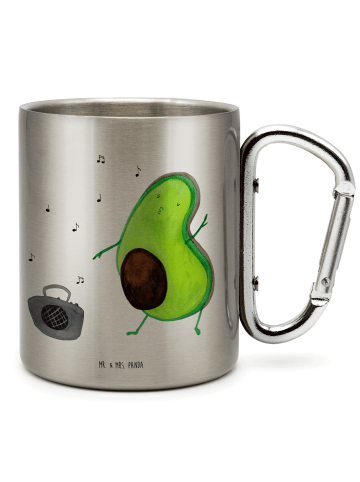 Mr. & Mrs. Panda Thermobecher Avocado Tanzen ohne Spruch in Silber