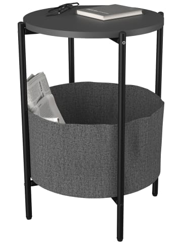 VCM  Runder Sofatisch Couchtisch Pulia in Anthrazit