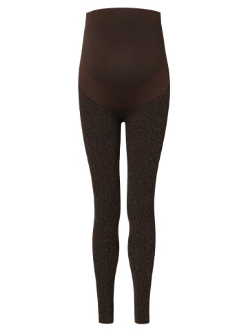 Noppies Umstandsleggings Cara Leopard in Coffee Bean