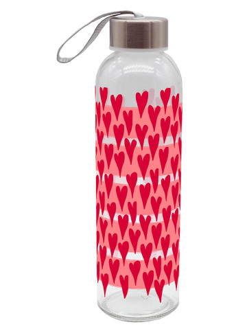 Geda Labels Trinkflasche Herzen in Rot - 500ml