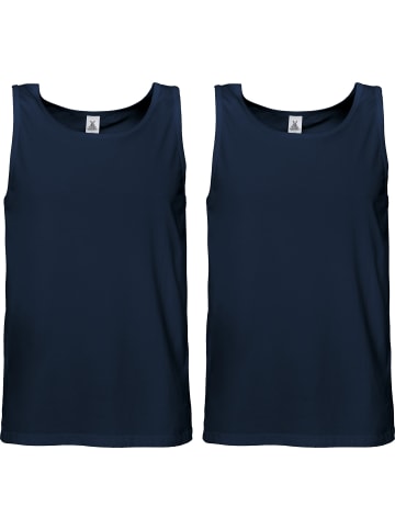 Erwin Müller Baumwolle, Single-Jersey Unterhemd 2er-Pack in dunkelblau