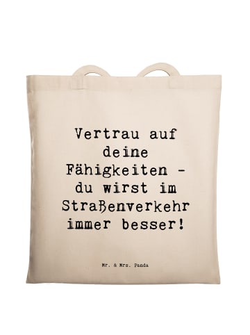 Mr. & Mrs. Panda canvas tasche Spruch Erste Erfahrungen im Straß... in Creme