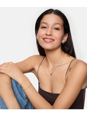 Tamaris Halskette Graffiti Heart in silber