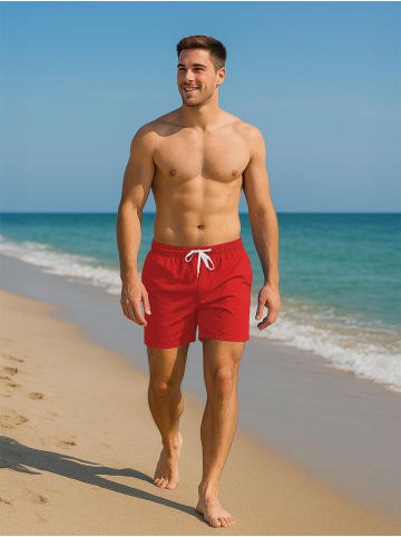normani Badeshorts Coastline in Rot