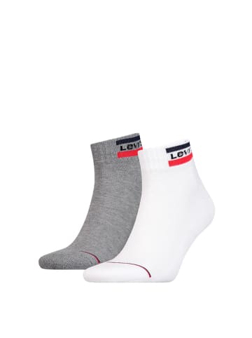 Levi´s Socken 2er Pack in Weiß/Grau