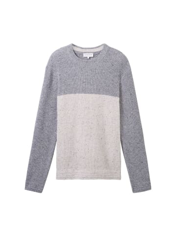 Tom Tailor Pullover NEP STRUCTURED in Grau