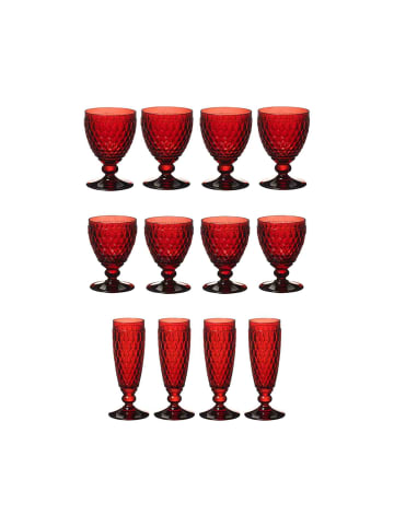 Villeroy & Boch 12er Set Wein- und Sektgläser Boston Coloured in rot