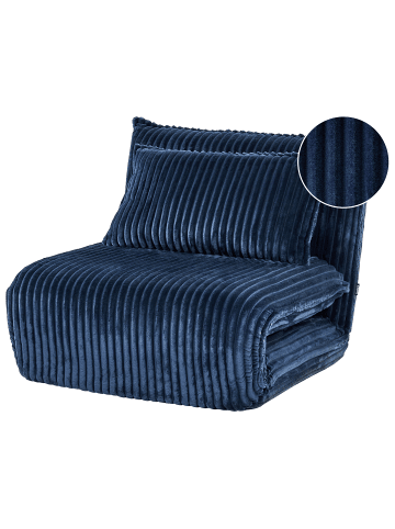 Beliani Einzelsofa LYSEKIL in Blau - (W) 82 x (H) 70 x (L) 74 cm