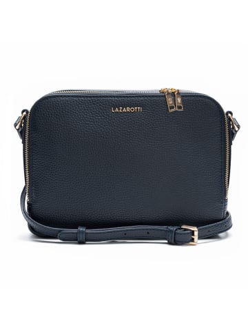 Lazarotti Bologna Leather Umhängetasche Leder 21 cm in navy