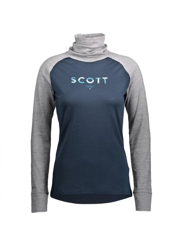SCOTT W DEFINEDMERINO HIGH NECK SHIRT in Blau