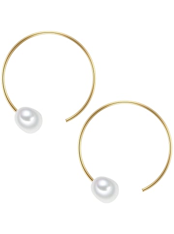 Valero Pearls Perlen-Ohrhänger Sterling Silber Süßwasser-Zuchtperle in silber