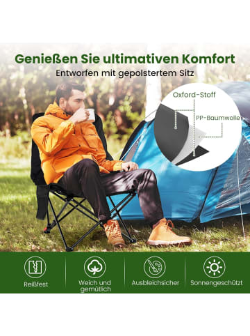 COSTWAY Campingstuhl faltbar in Schwarz