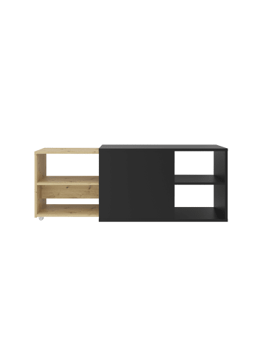 CALICOSY TV-Möbel SLIDE in Helles Holz - (W) 133,5 x (H) 49,2 x (L) 39,9 cm