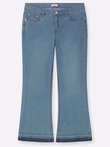 sheego Bootcut-Jeans in blue-bleached