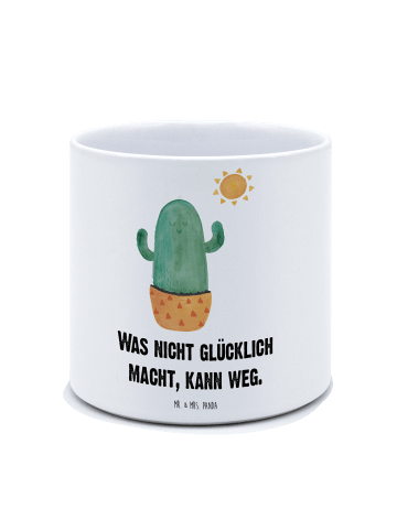 Mr. & Mrs. Panda Pflanzenkübel groß Kaktus Sonne mit Spruch in Weiß