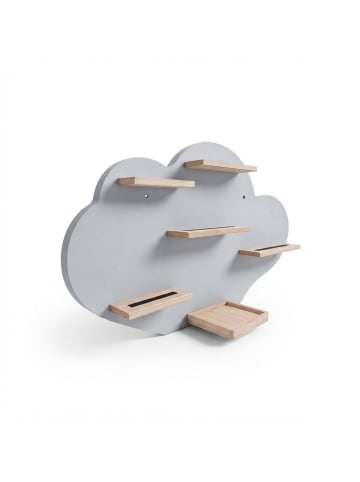 relaxdays Toniebox Regal "Wolke" in Grau - (B)61 x (H)40 x (T)17 cm
