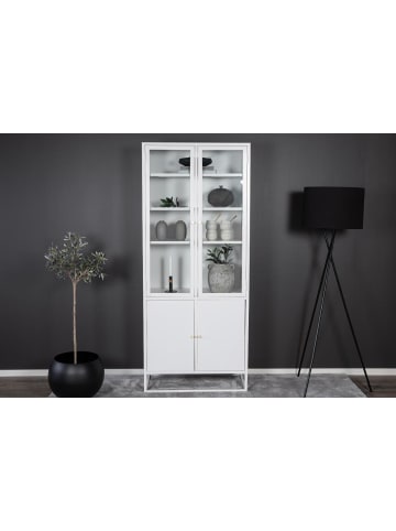 ebuy24 Vitrinenschrank Bakal Weiß 80 x 41 cm