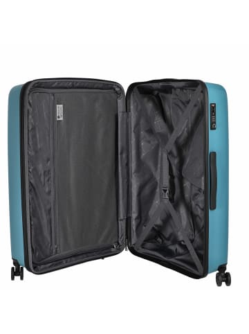 Check.In St. Louis - 4-Rollen-Trolley 77 cm erw. (altrosa) in petrol