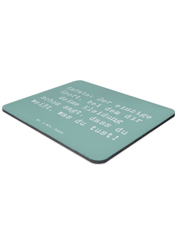 Mr. & Mrs. Panda Mousepad Spruch Karate Kleidung mit Spruch in Meeresbrise