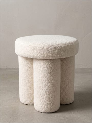 KADIMA DESIGN Sitzhocker, Teddystoff, handgefertigt, Trendig