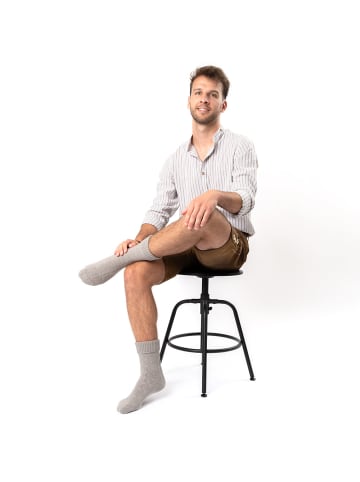 Occulto 1er Pack Kurze Trachtensocken Enzian in Grau