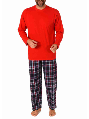 NORMANN langarm Schlafanzug Pyjama karierte Flanell Hose - 70845 in rot