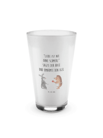 Mr. & Mrs. Panda Glas Hase Igel mit Spruch in Transparent