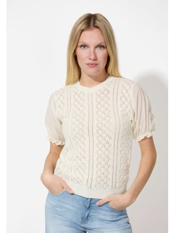 More & More Ajourpullover in off white