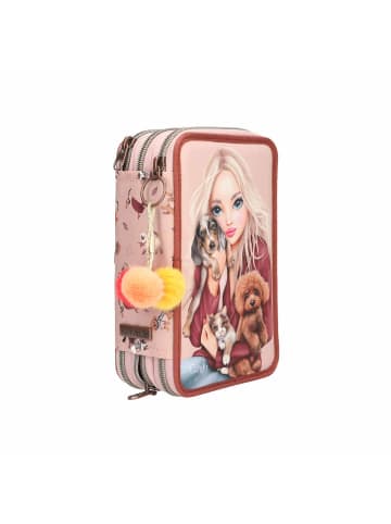 Depesche 3-Fach Federtasche FUR-EVER FRIENDS TOPModel 7,5 x 13 x 20 cm rosa in rosa