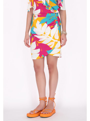 IZIA Women Skirt in yellow multicolor