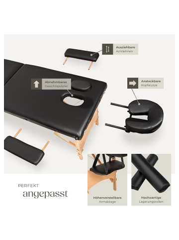 tectake 2 Zonen Massageliege-Set Freddi 210 x 95 x 84 cm, schwarz