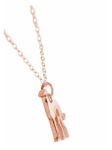 Gemshine Halskette mit Anhänger WINDHUND in rose gold coloured