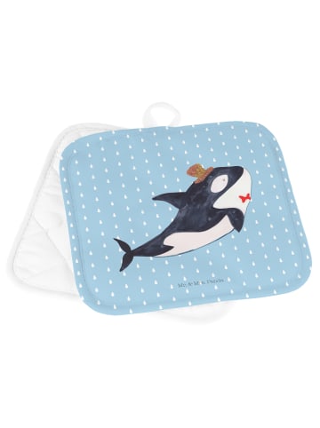 Mr. & Mrs. Panda Topflappen Orca Zylinder ohne Spruch in Blau Pastell