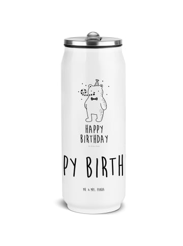 Mr. & Mrs. Panda Trinkflasche Bär Geburtstag mit Spruch in Weiß