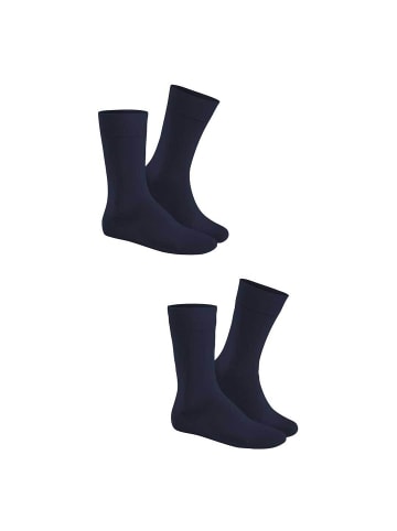 Hudson Socken Only 2-Pack druckfreier Bund in Marineblau