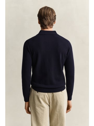 Gant Strickpoloshirt in marine - 0004