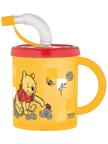 Geda Labels Trinkbecher Winnie Pooh mit Strohalm in Gelb - 210 ml