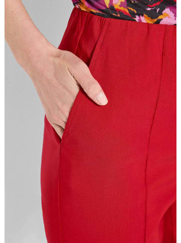 GOLDNER Kurzgröße:  Bengalinhose Elegante Schlupfhose mit Biesen in rot