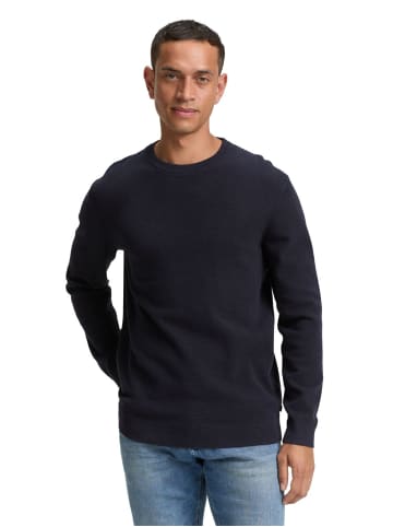 Tom Tailor Pullover STRUCTURED CREWNECK KNIT in Blau