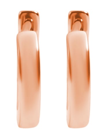 Adeliás Damen Ohrringe – Klappcreole aus 925 Silber in gold