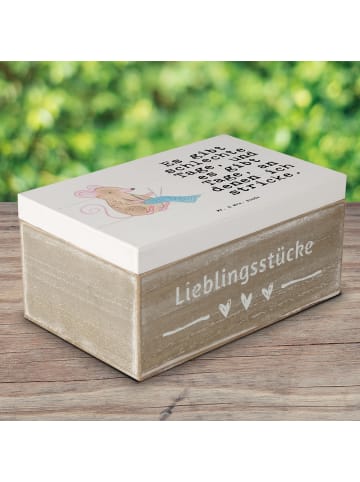 Mr. & Mrs. Panda Erinnerungsbox Maus Stricken mit Spruch in Weiß